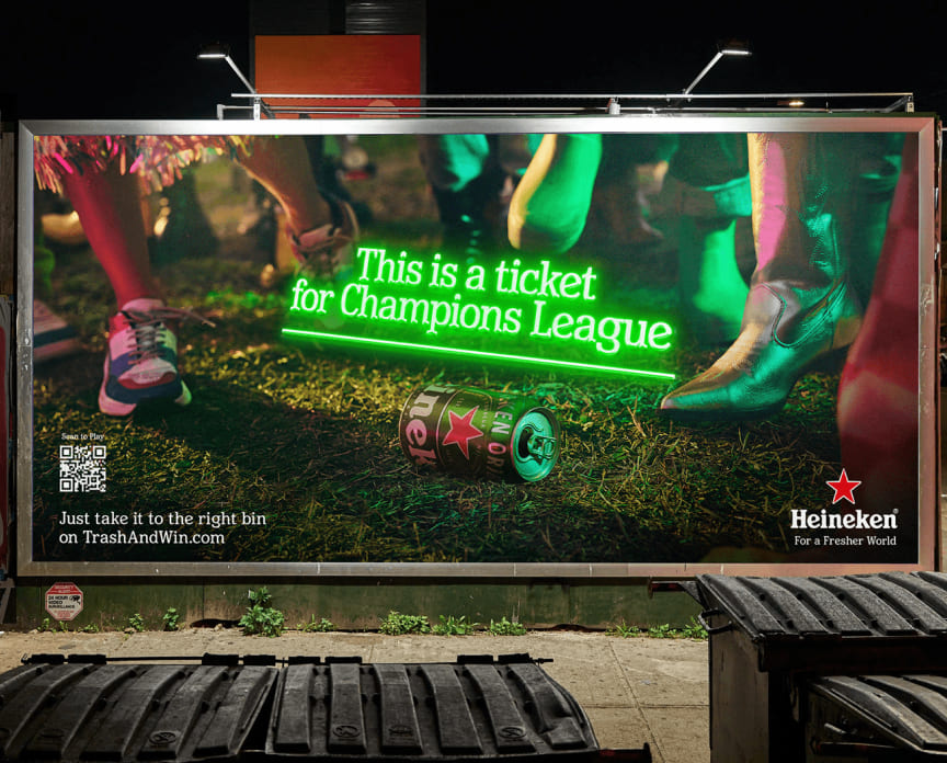 Heineken Trash&Win sustainability recycling Valentino Borghesi Creative & Design Director LePub