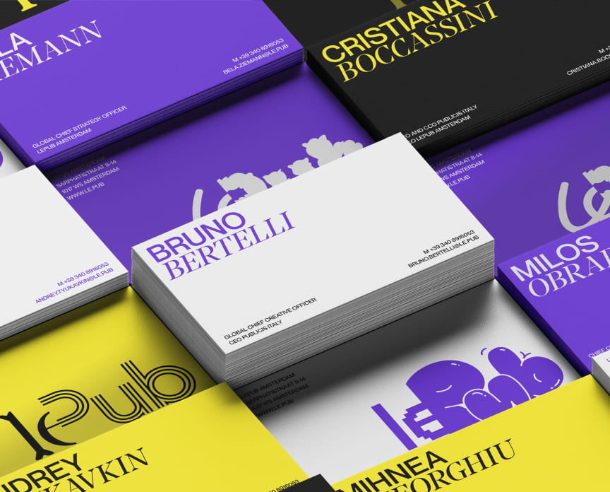 LePub rebranding visual identity Valentino Borghesi Creative & Design Director